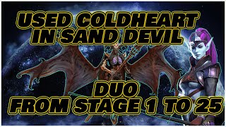 I USED A COLDHEART IN THIS DUO TO REACH STAGE 25 IN SAND DEVIL RAID SHADOW LEGENDS [upl. by Vharat]