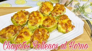 Chayotes Rellenos al Horno🍐🧄🧅😘🥰😋👨‍🍳🍅 [upl. by Pepita]