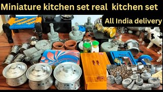 Miniature kitchen set tiny food cooking real kitchen set miniature real cooking set [upl. by Eckblad606]