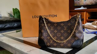 Unboxing 2023  Louis Vuitton Boulogne canvas bag [upl. by Ueih]