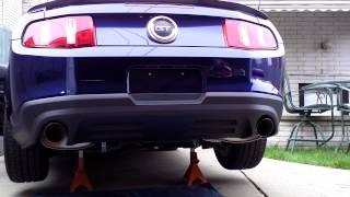 2012 Mustang GT 50L Mufflers Stock vs GT500 vs None [upl. by Lorita88]