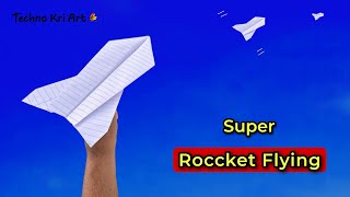 roccket flying paper super flying rocket plane how to make notebook rocket best paper plane [upl. by Leoni511]