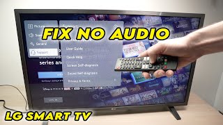 LG Smart TV Fix No Audio Coming Out [upl. by Marysa875]