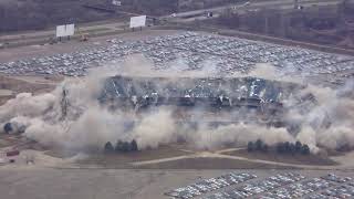 Watch as crews successfully implode the Pontiac Silverdome [upl. by Quarta]