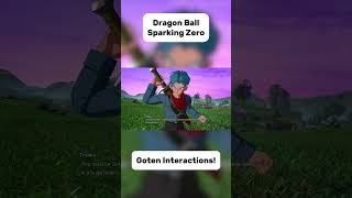 Sparking Zero Goten Interactions dragonball dragonballz dbz dragonballsuper goku anime dbs [upl. by Bikales]