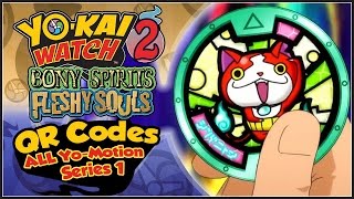 YoKai Watch 2  ALL 30 QR Codes From YoMotion Medals Series 1 YW2 Tips amp Tricks [upl. by Cates]