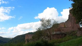 Fall drive thru the Vosges Mountains in France to Castle Lutzelbourg [upl. by Zephan]