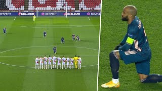 Lacazette takes the knee in front of Slavia Prague as Arsenal players make statement against racism [upl. by Yllor]