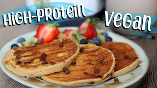 How To Make Pancakes  HighProtein Vegan amp GlutenFree [upl. by Yedarb]