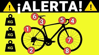 ¡ALERTA SI CAMBIAS ESTAS 8 COSAS PUEDES QUITARLE 15 KG A TU BICI 🚲 SALUD CICLISTA [upl. by Steiner]