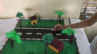 PIEZOELECTRICITY  PIEZOELECTRIC ROAD  SCIENCE PROJECT  PHYSICS  BY CUHSS STUDENTS  2020 [upl. by Aneliram]