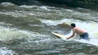 River Surfing The Cartecay River in Ellijay Georgia [upl. by Lybis678]