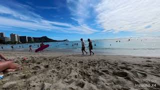 Waikiki Beach royalhawaiiancenter oahu hawaii beach honolulu wavesounds relaxing sleep fun [upl. by Ariaet]