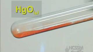 Decomposition Mercury II Oxide and Oxygen [upl. by Longwood]