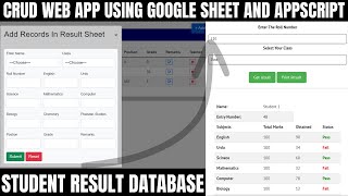 R20  Fully Automate Result Management System Using Google sheet and Apps script [upl. by Berg]