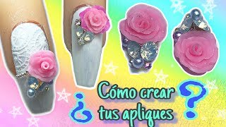 ROSAS CON PLASTIGEL  APLIQUES DE UÑAS [upl. by Oirotciv996]