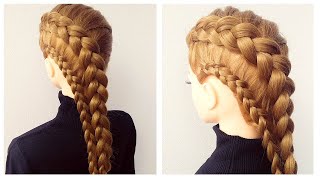 Easy French Braid Hairstyle Step By Step Tutorial  Tuto Coiffure facile avec Tresse Collée inversée [upl. by Rudolph]