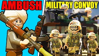 I built a ARMY CONVOY AMBUSH in LEGO [upl. by Snebur]