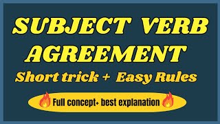 Subject verb agreement  subject verb agreement class 10th [upl. by Auhesoj813]