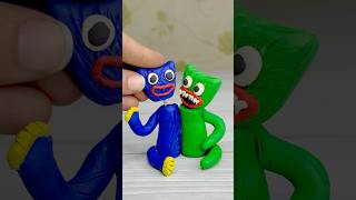 I Made Two Huggy wuggy 🌈💚💙huggywuggy clayart clay poppyplaytimechapter3 [upl. by Glory]