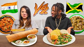 JAMAICAN FOOD 🇯🇲 VS INDIAN FOOD 🇮🇳 CHALLENGE [upl. by Lasorella303]