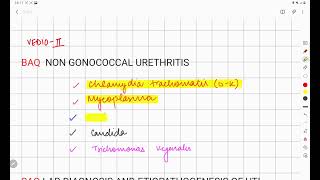 MICROBIOLOGYред URINARY TRACT INFECTION 2 NON GONOCOCCAL URETHRITIS BAQ ред CBME PATTERNредред [upl. by Nitreb]