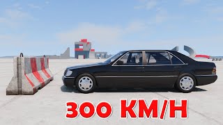 Cars VS Concrete Barrier  BeamNG Drive [upl. by Tnirb]