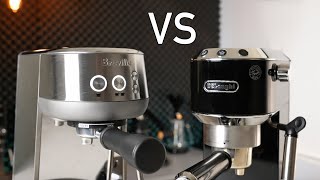 Breville Bambino vs Delonghi Dedica  Compact Kings [upl. by Feenah421]