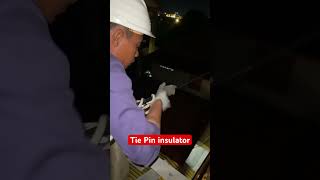 This is how to tie Pin Insulator MV 22KV insulator shorts electrician [upl. by Eednim350]