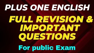 Plus One English Full Revision [upl. by Ellives]