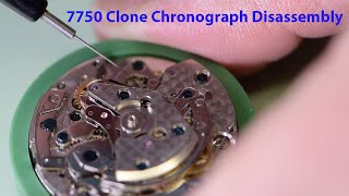 ETA 7750 Clone Chronograph Disassembly [upl. by Asina]