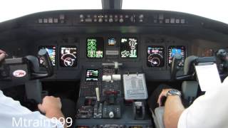 Crj200 cockpit takeoff dtw 3 [upl. by Hermia145]