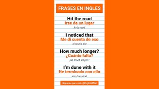 🟠 ¡FRASES QUE DEBES SABER EN INGLÉS 😱 AprendeInglés HablaIngles Ingles [upl. by Sundberg]