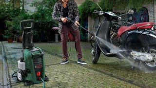 BOSCH High Pressure Washer Aquatak 125 Pressure Testing  AQT 125 Pressure Testing in 2 in Nozzle [upl. by Jordanson430]