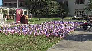 Bossier Parish Community College honors veterans with 1000 flag display [upl. by Leora]