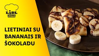 Lietiniai su bananais ir šokoladu [upl. by Zorah660]