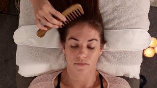 ASMR facial hair brushing whispering deep relaxation and sleep [upl. by Maxfield317]