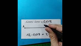 Concepto de SECCIÓN ÁUREA Dado un segmento total calcular con el número áureo 0618 la sección [upl. by Kendre454]