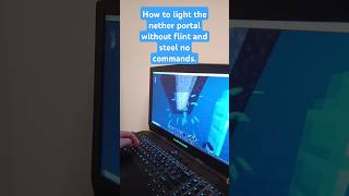 How to light the nether portal without flint and steel no commands [upl. by Ruford]