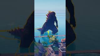 Godzilla Destroys Tilted Towers in Fortnite [upl. by Mahmud]