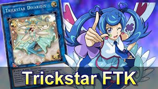 Trickstar FTK with 5300 Burn Damage Divaridis ver YuGiOh Duel Links [upl. by Assiral842]