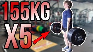 155kg Deadlift X 5  Bulk Day 29 Stay Weak [upl. by Rosemarie]