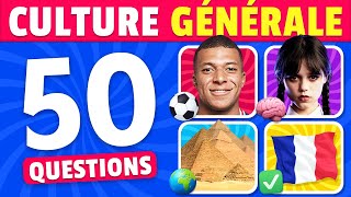 50 Questions de Culture Générale 🧠📚🤓 À quel point estu cultivé [upl. by Mordy]