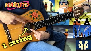 All Naruto openings 1 to 9 with one string【anime medley fingerstyle flamenco guitar cover】 [upl. by Hesky]