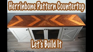 DIY  Herringbone Pattern Countertop [upl. by Etnovad]