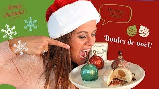 RECETTE ENTREMETS BOULES DE NOEL VANILLE CARAMEL [upl. by Ahtanoj356]