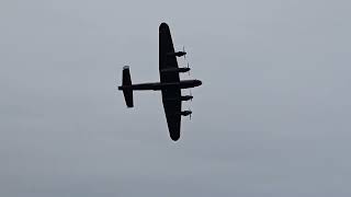 BBMF Lancaster flying to Dambusters March Shuttleworth Proms 2024 [upl. by Nylassej]