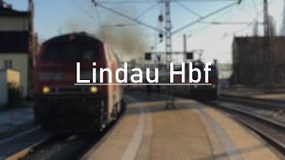 ZügeTrains in Lindau Hbf mit EC IC 218 612 uvm [upl. by Ajram]