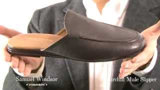 Churchill Mule Slipper In Brown from Samuel Windsor [upl. by Nomyad]