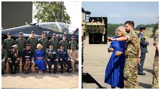 Queen Camilla learns about mental health and sustainable farming during RAF Base visit [upl. by Trabue958]